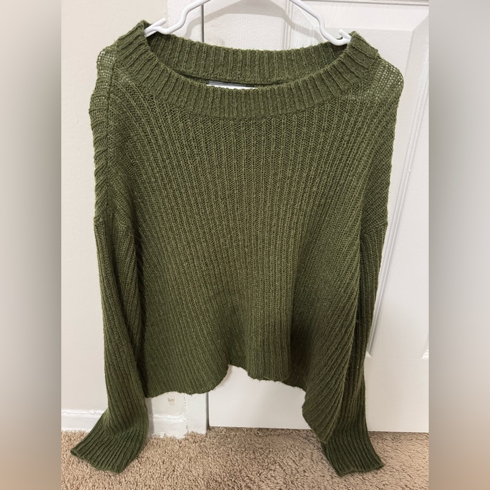 Wooden Ships Forest Green Crew Neck Sweater